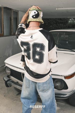 Women's Retro Ice Hockey Jersey - Embroidered Double Satin Mesh Short Sleeve T-shirt for a Sporty Y2K Look