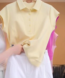 Women's Short Sleeve Polo Shirt - 2025 Summer Casual Versatile Top for Effortless Style