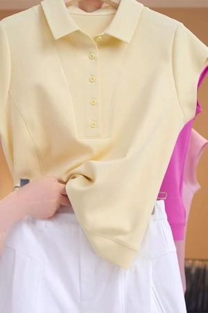 Women's Short Sleeve Polo Shirt - 2025 Summer Casual Versatile Top for Effortless Style