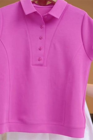 Women's Short Sleeve Polo Shirt - 2025 Summer Casual Versatile Top for Effortless Style