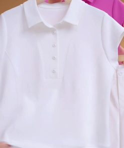 Women's Short Sleeve Polo Shirt - 2025 Summer Casual Versatile Top for Effortless Style