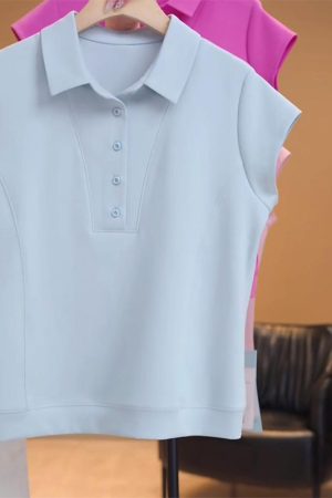 Women's Short Sleeve Polo Shirt - 2025 Summer Casual Versatile Top for Effortless Style