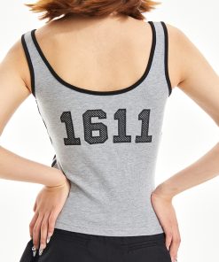 Women's Sleeveless Camisole Top - High-End Black Innerwear for Spring and Autumn 2025, Chic Layering Essential