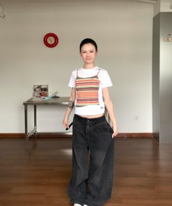 Women's Sleeveless Printed Short Sleeve T-Shirt - Slim Fit Summer Top, Casual Fashion, 2025 Trendy Style