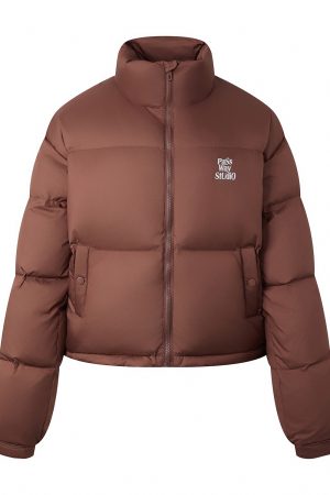 Women's Slim Fit Casual Puffer Jacket - Short Winter Down Coat, Thick and Warm for Outdoor Wear