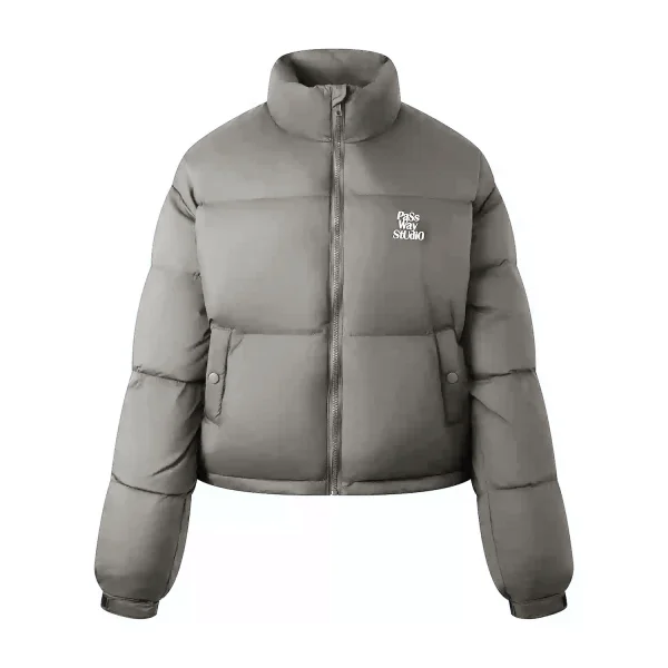 Women's Slim Fit Casual Puffer Jacket - Short Winter Down Coat, Thick and Warm for Outdoor Wear