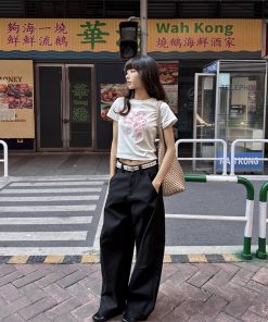 Women's Slim Fit Crop Top - Trendy Short Sleeve T-Shirt for Summer 2025, Y2K Style, Casual Chic Fashion