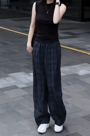 Women's Slim-Fit Lapel Top and Wide-Leg Pants Two-Piece Set - 2025 Summer Korean Style Outfit for Effortless Chic
