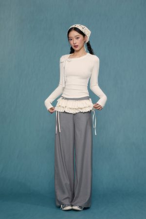 Women's Slim Fit Long Sleeve T-Shirt - Gray Base Layer Top for Spring & Autumn 2025, Perfect for Casual Weekend Style
