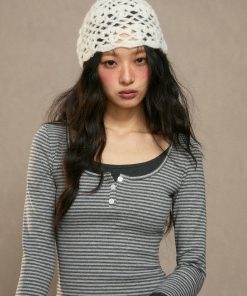 Women's Slim-Fit Long Sleeve T-Shirt, Faux Two-Piece Design, Autumn Winter 2025 Trend, Casual Chic Top