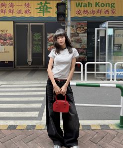 Women's Slim Fit Striped Shoulder T-Shirt, Short Sleeve, Versatile Top, American Vintage Style, Casual 90s Inspired Fashion