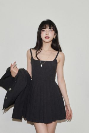 Women's Slimming Two-Piece Suit Strap Dress Set - Elegant, Chic Style for Any Occasion
