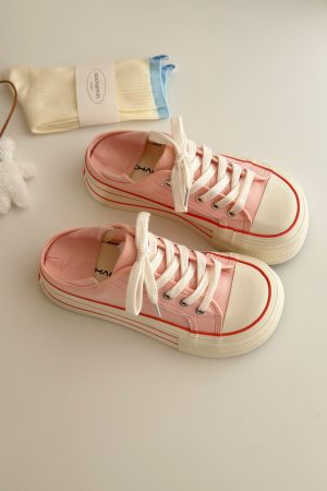 Women's Slip-On Canvas Shoes with Thick Sole - Round Toe, Summer 2025 Style, Comfy Lazy Fashion Footwear