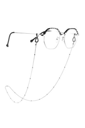 Women's Snake Bone Copper Bead Chain Glasses Frame - European American Blue Light Blocking Accessories