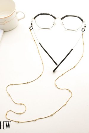 Women's Snake Bone Copper Bead Chain Glasses Frame - European American Blue Light Blocking Accessories