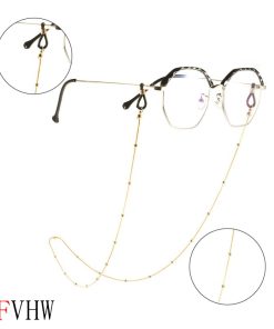 Women's Snake Bone Copper Bead Chain Glasses Frame - European American Blue Light Blocking Accessories