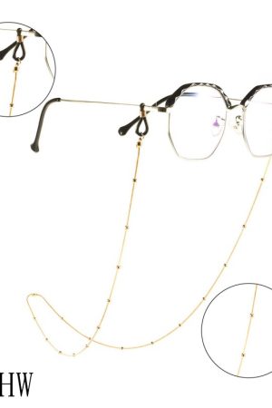 Women's Snake Bone Copper Bead Chain Glasses Frame - European American Blue Light Blocking Accessories