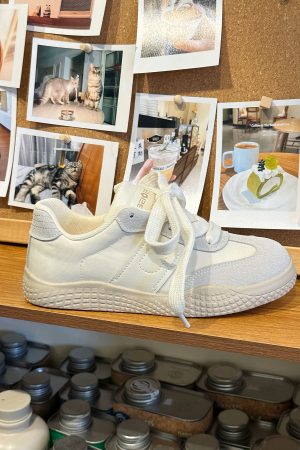 Women's Soft Bottom Versatile Sneakers - 2025 Spring Training Shoes, Trendy Little White Sneakers for Casual Style