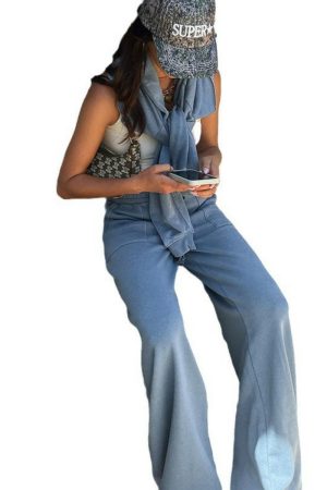 Women's Solid Color Loose Sweatpants - Casual Autumn Winter Streetwear with Elastic Waist and Drawstring, Straight Leg Design