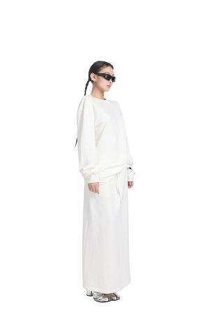 Women's Spring Low-Waist Straight Slim Casual Sports Long Skirt - Solid Color Versatile Trendy Skirt for Everyday Style