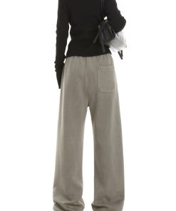 Women's Straight Leg Double Drawstring Hiphop Jazz Dance Pants - Trendy American Style Sportswear for Active Lifestyle