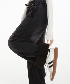 Women's Straight Leg Double Drawstring Hiphop Jazz Dance Pants - Trendy American Style Sportswear for Active Lifestyle