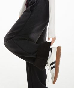 Women's Straight Leg Double Drawstring Hiphop Jazz Dance Pants - Trendy American Style Sportswear for Active Lifestyle