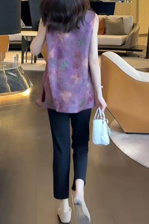 Women's Summer 2025 Korean Style Slim-Fit Lapel Top & Age-Reducing Wide-Leg Pants Two-Piece Outfit Set