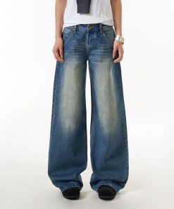 Women's Summer American Vintage Wide Leg Loose Straight Leg Pants - Versatile Slimming Trousers for Casual and Chic Outfits