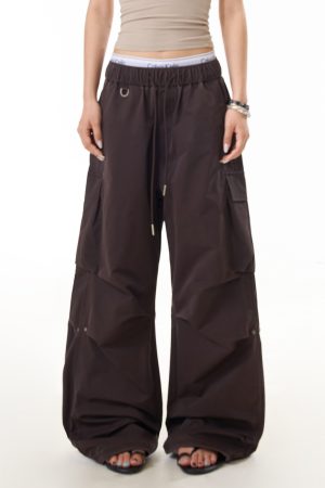 Women's Summer Outdoor Breathable Cargo Pants - American Style Loose Straight Multi-Pocket Casual Dance Pants