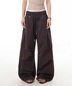 Women's Summer Outdoor Breathable Cargo Pants - American Style Loose Straight Multi-Pocket Casual Dance Pants