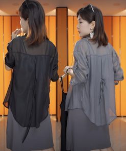 Women's Summer Tencel Sun Protection Shirt - Lightweight Chiffon Top Jacket, Niche Design for 2025, Perfect for Warm Weather