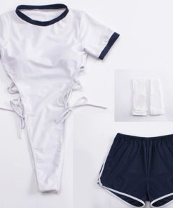 Women's Summer Three-Piece Conservative Swimwear Set, Slimming Split Swimsuit with Boyshorts for Hot Springs and Vacation