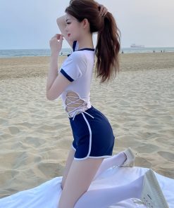 Women's Summer Three-Piece Conservative Swimwear Set, Slimming Split Swimsuit with Boyshorts for Hot Springs and Vacation