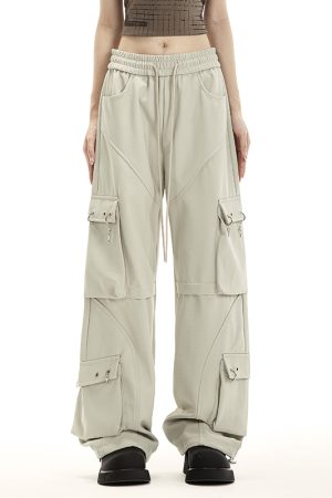 Women's Summer Wide-Leg Multi-Pocket Hip-Hop Casual Pants - Trendy Street Style for Dance and Sports