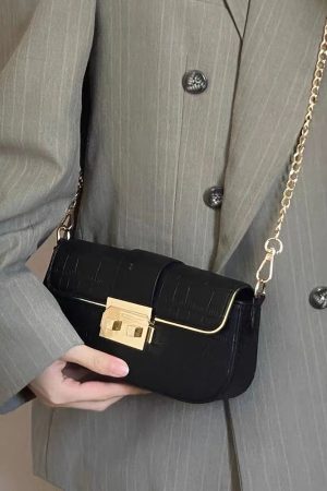 Women's Textured Square Underarm Bag, Versatile Chain Shoulder Crossbody Bag, Chic 2025 Style, High-End Fashion Accessory