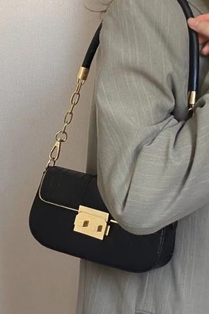 Women's Textured Square Underarm Bag, Versatile Chain Shoulder Crossbody Bag, Chic 2025 Style, High-End Fashion Accessory