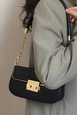 Women's Textured Square Underarm Bag, Versatile Chain Shoulder Crossbody Bag, Chic 2025 Style, High-End Fashion Accessory