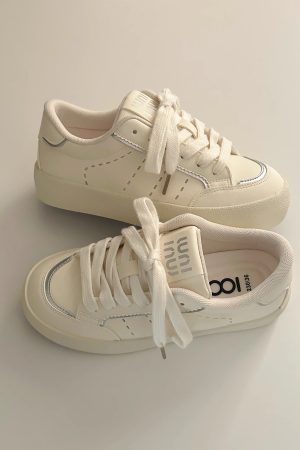 Women's Thick-Soled Sneakers 2025 Spring Casual Sports Shoes for Training - Versatile Y2K Style Footwear