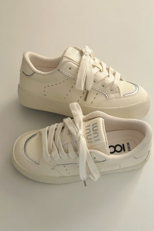 Women's Thick-Soled Sneakers 2025 Spring Casual Sports Shoes for Training - Versatile Y2K Style Footwear