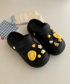 Women's Thick-Soled Two-in-One Half Slippers with Integrated Holes - Summer 2025 Outdoor Fashion Footwear