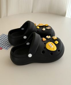 Women's Thick-Soled Two-in-One Half Slippers with Integrated Holes - Summer 2025 Outdoor Fashion Footwear