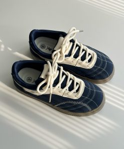 Women's Thick-Soled White Panel Shoes, 2025 Spring Versatile Niche Footwear, Soft Style for Casual and Trendy Looks