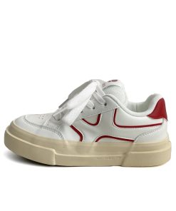 Women's Thick-Soled White Sneakers - Versatile American-style Casual Sports Shoes for Spring 2025, Perfect for Skate and Everyday Wear