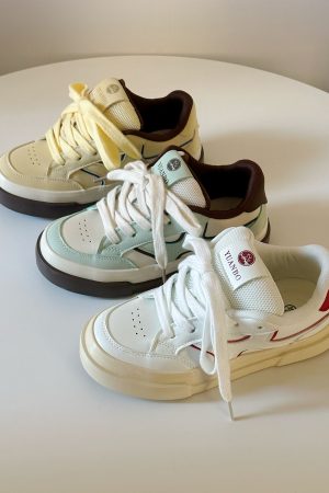 Women's Thick-Soled White Sneakers - Versatile American-style Casual Sports Shoes for Spring 2025, Perfect for Skate and Everyday Wear