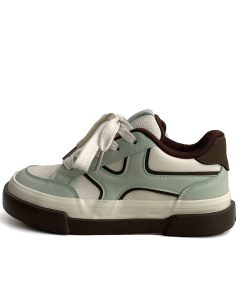 Women's Thick-Soled White Sneakers - Versatile American-style Casual Sports Shoes for Spring 2025, Perfect for Skate and Everyday Wear