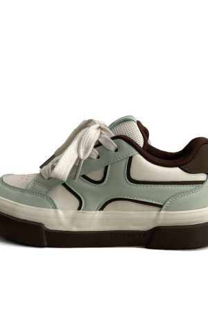 Women's Thick-Soled White Sneakers - Versatile American-style Casual Sports Shoes for Spring 2025, Perfect for Skate and Everyday Wear