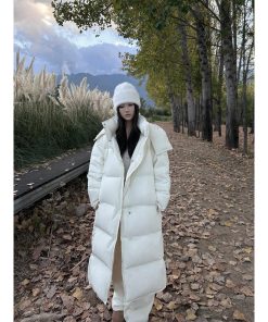 Women's Thick White Down Jacket - 90% Duck Down Winter Coat for Warmth - Stylish Winter Outerwear