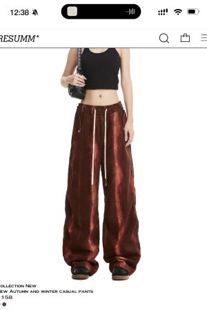 Women's Tie-Dye Cargo Pants - Trendy Hip-Hop Wide-Leg Straight Design for American High Street & Jazz Dance Styles