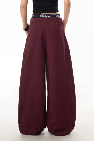 Women's Trendy American Style Wide Leg Casual Pants - Loose Fit Flattering Straight Leg Trousers for Effortless 90s-Inspired Look